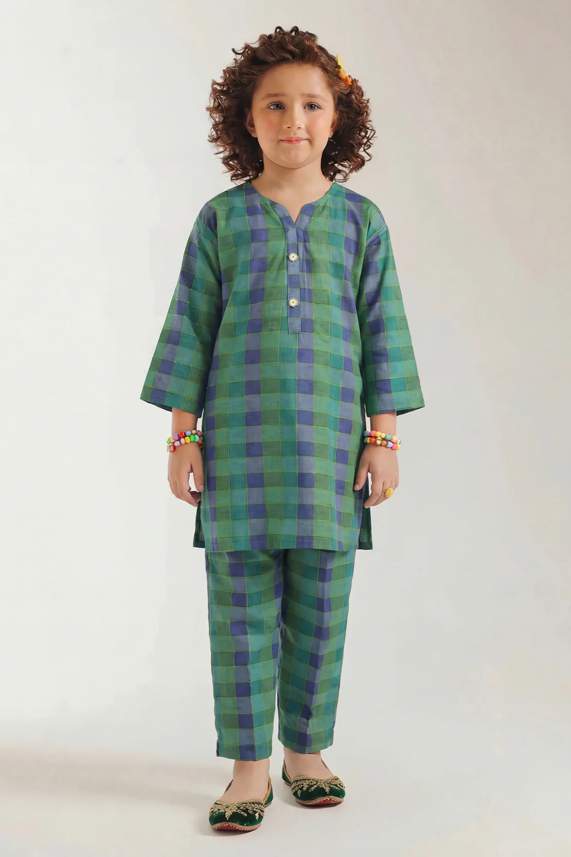 Printed Khaddar Stitched Shirt/trouser For Kids