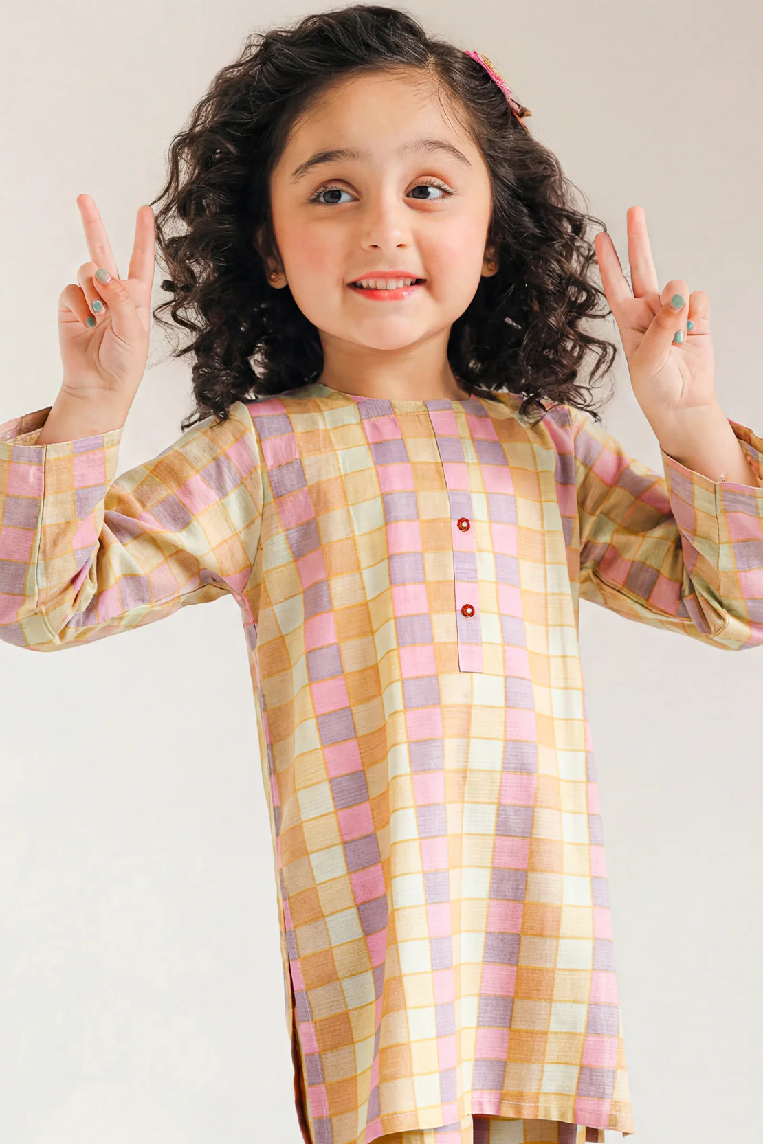 Printed Khaddar Stitched Shirt/trouser For Kids - Image 2