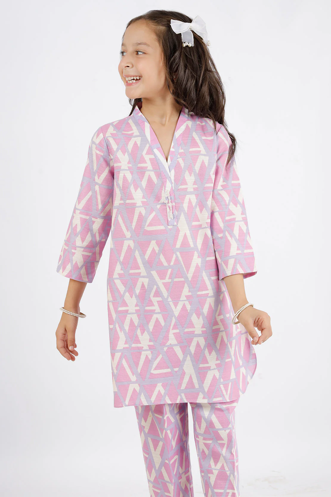 Printed Khaddar Stitched Shirt/trouser For Kids - Image 3