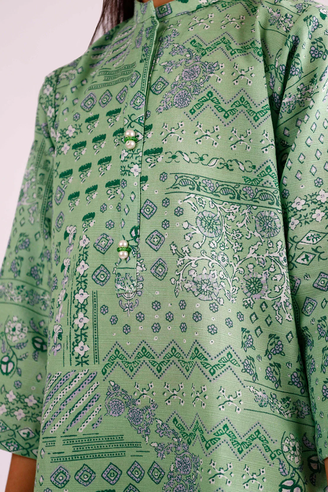 Printed Khaddar Stitched Shirt/trouser For Kids - Image 6