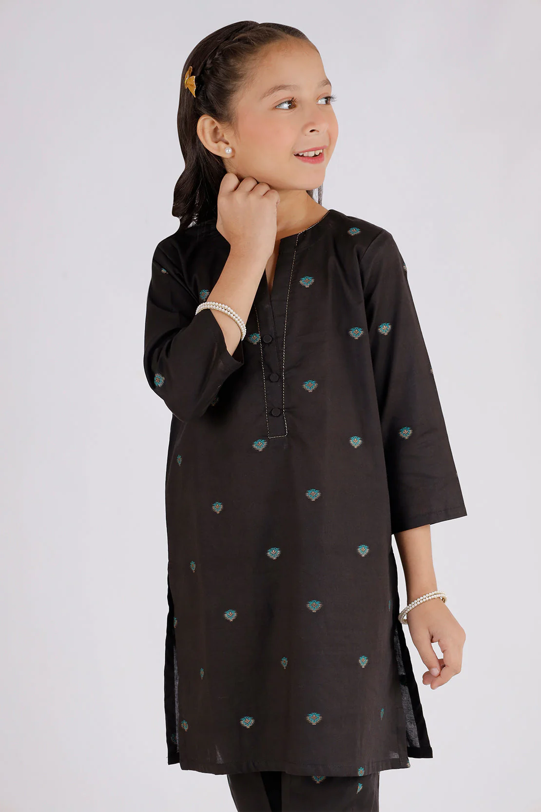 Printed Khaddar Stitched Shirt/trouser For Kids - Image 3