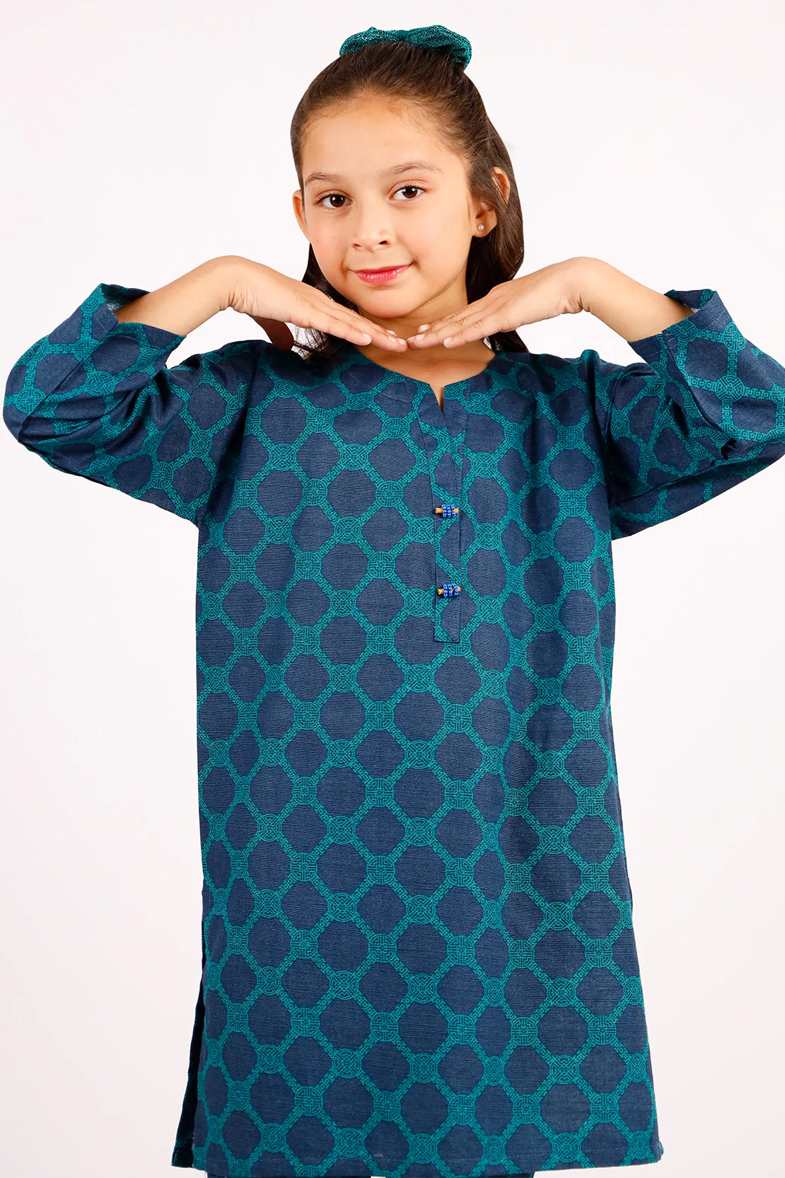 Printed Khaddar Stitched Shirt/trouser For Kids - Image 3
