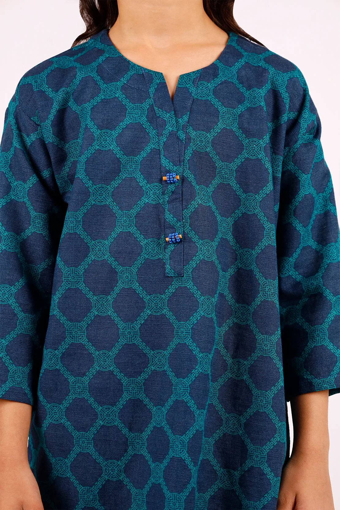 Printed Khaddar Stitched Shirt/trouser For Kids - Image 4