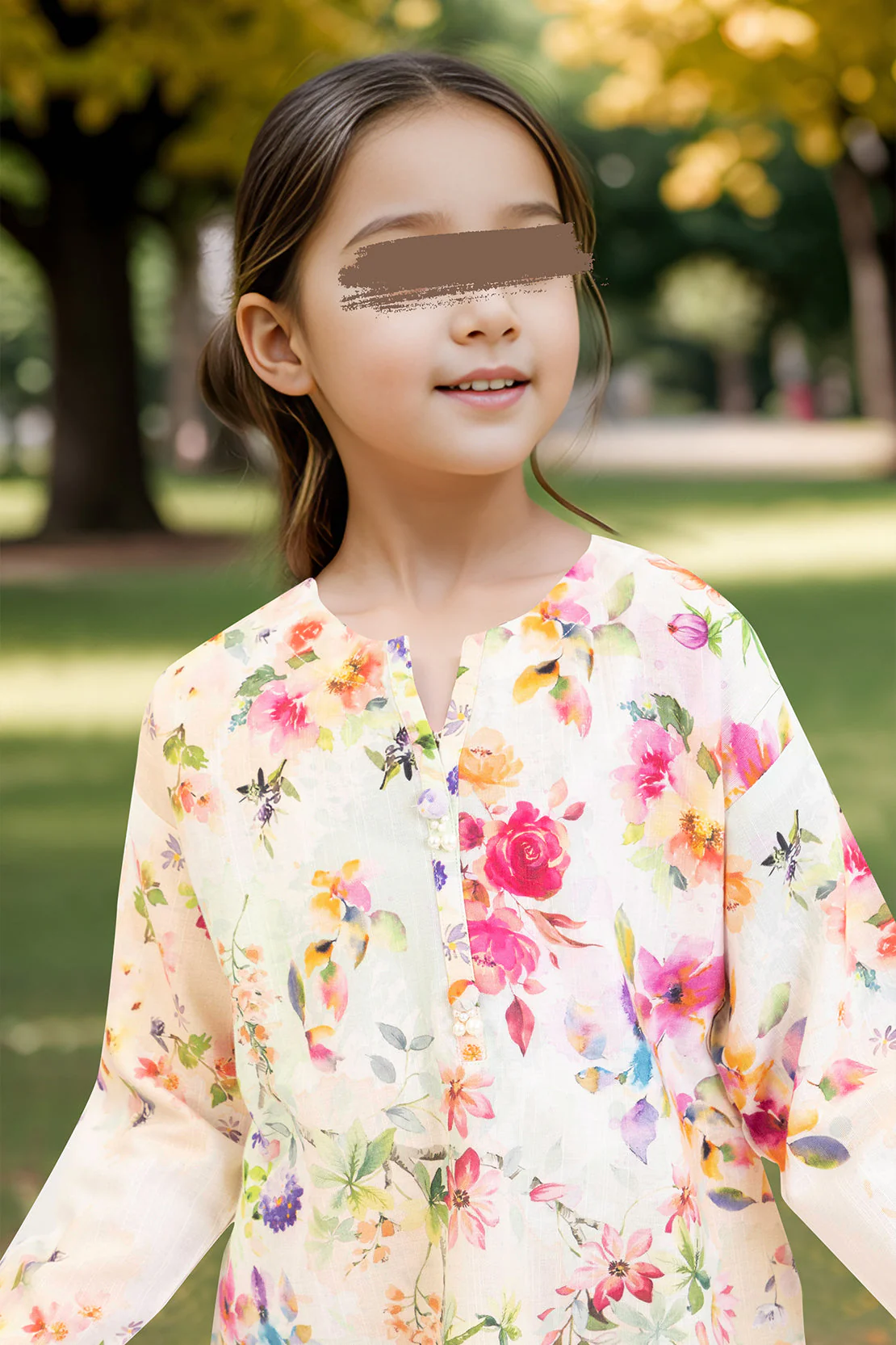 Printed Khaddar Stitched Shirt/trouser For Kids - Image 2