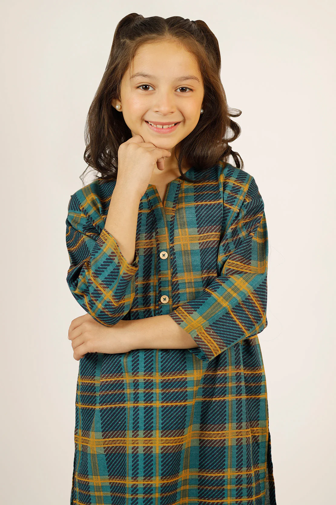 Printed Khaddar Stitched Shirt/trouser For Kids - Image 3