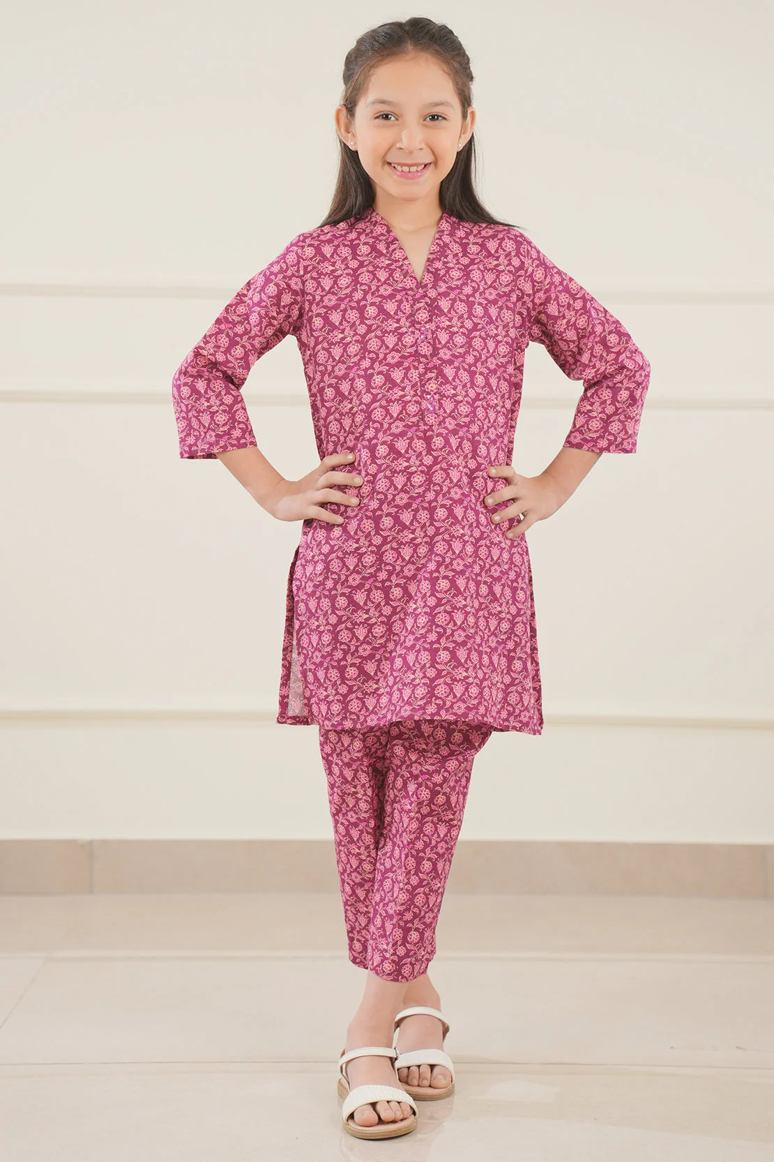 Printed Khaddar Stitched Shirt/Trouser For Kids