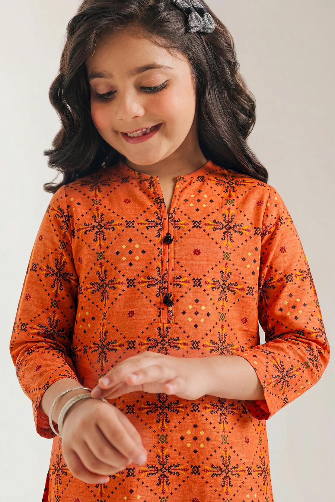 Printed Khaddar Stitched Shirt/trouser For Kids - Image 3