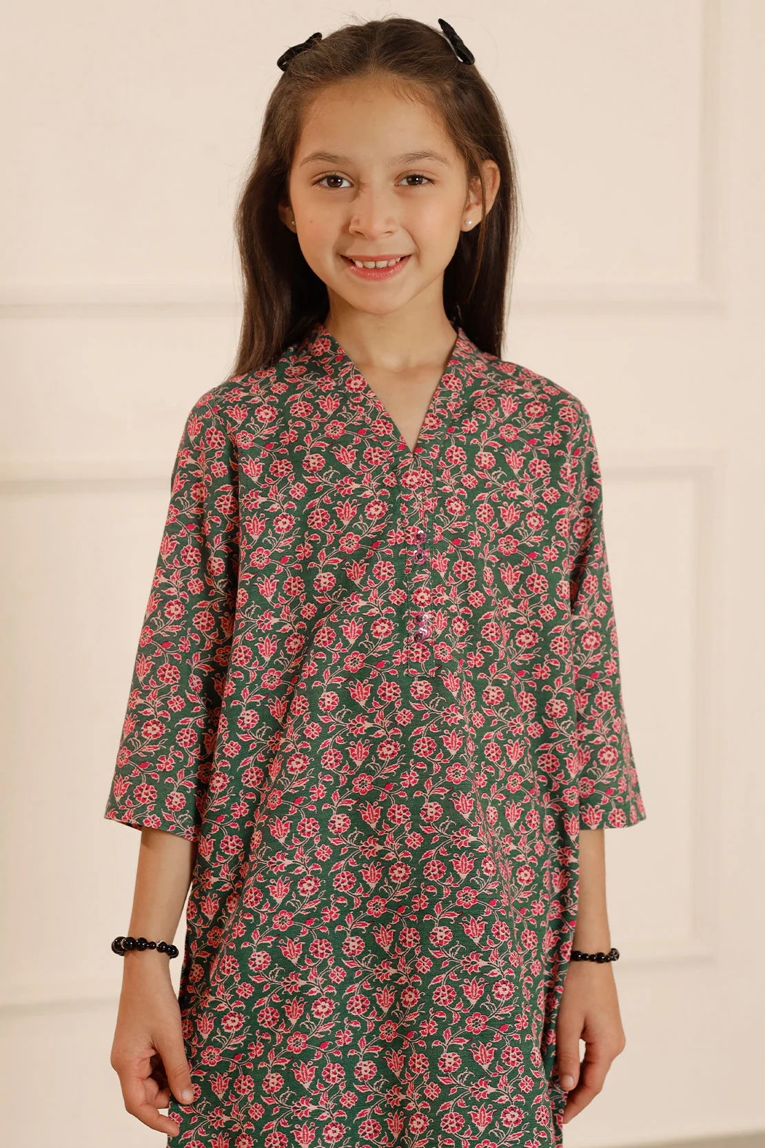 Printed Khaddar Stitched Shirt/trouser For Kids - Image 6