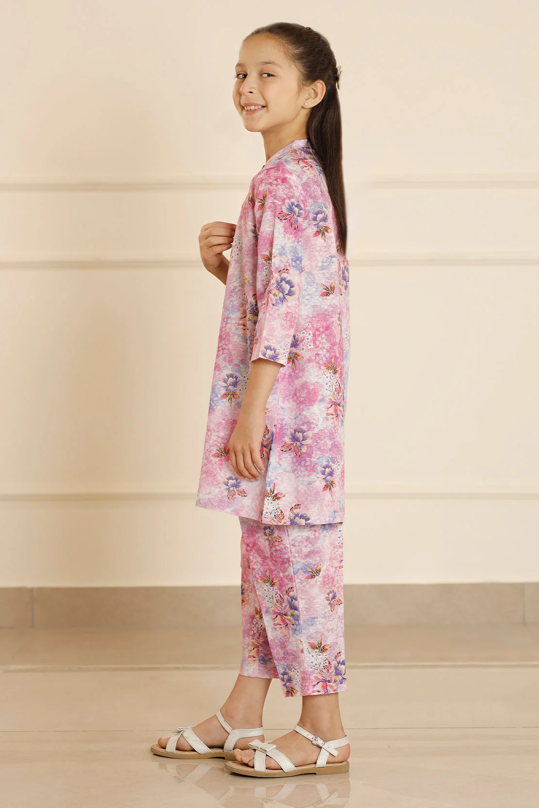 Printed Khaddar Stitched Shirt/trouser For Kids - Image 3