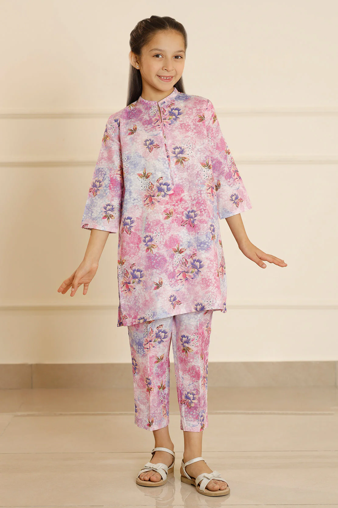 Printed Khaddar Stitched Shirt/trouser For Kids - Image 4