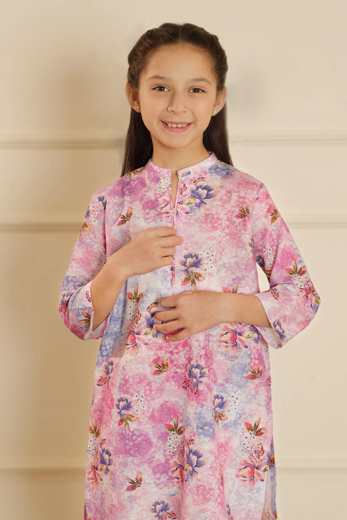 Printed Khaddar Stitched Shirt/trouser For Kids - Image 8