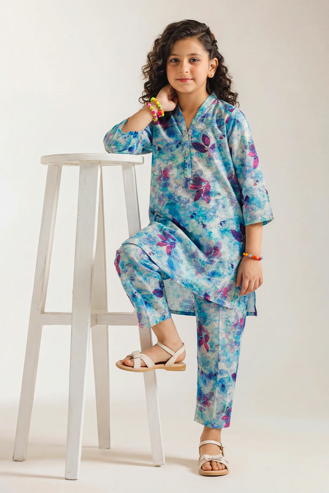 Printed Khaddar Stitched Shirt/trouser For Kids