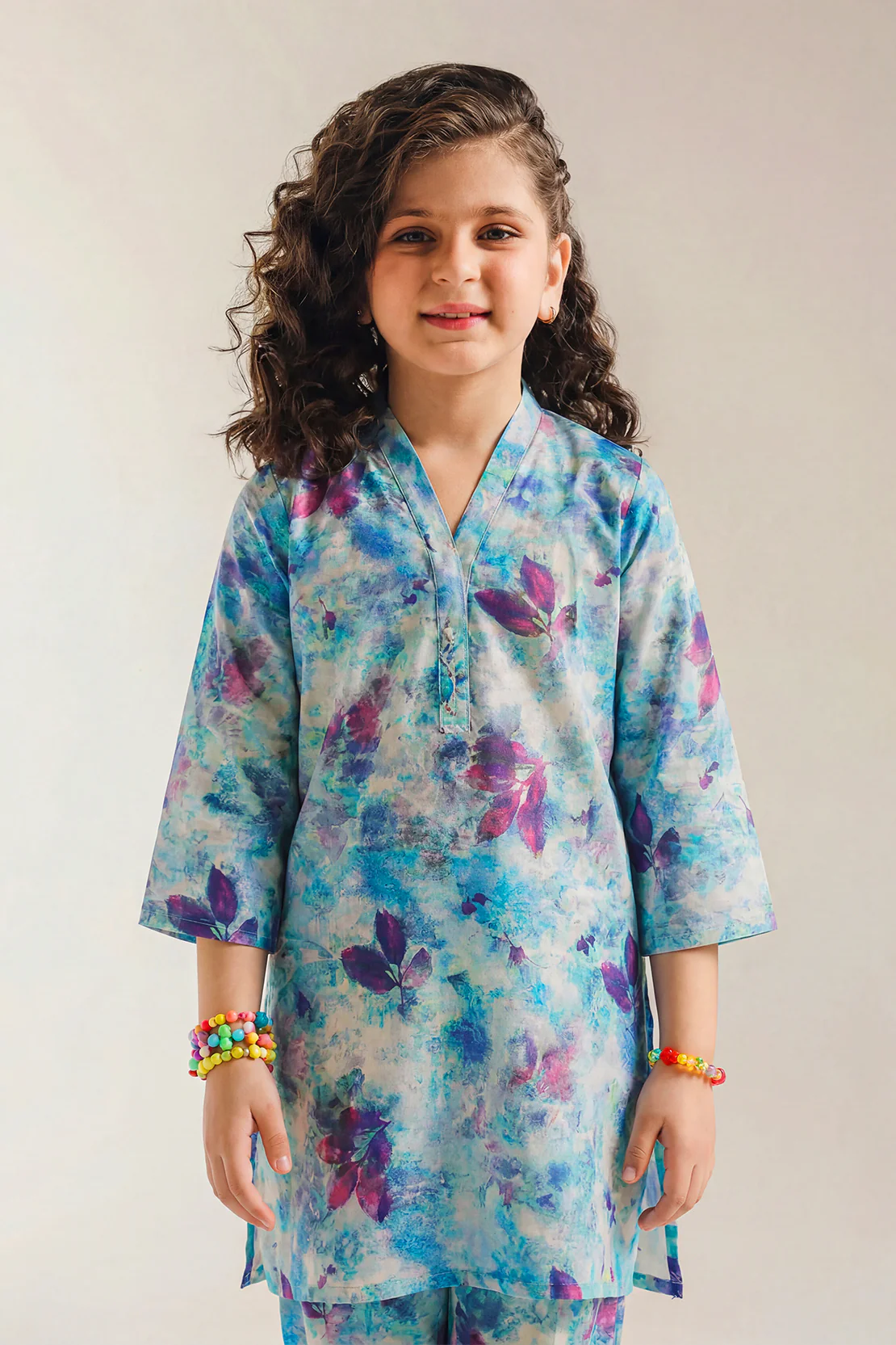Printed Khaddar Stitched Shirt/trouser For Kids - Image 2