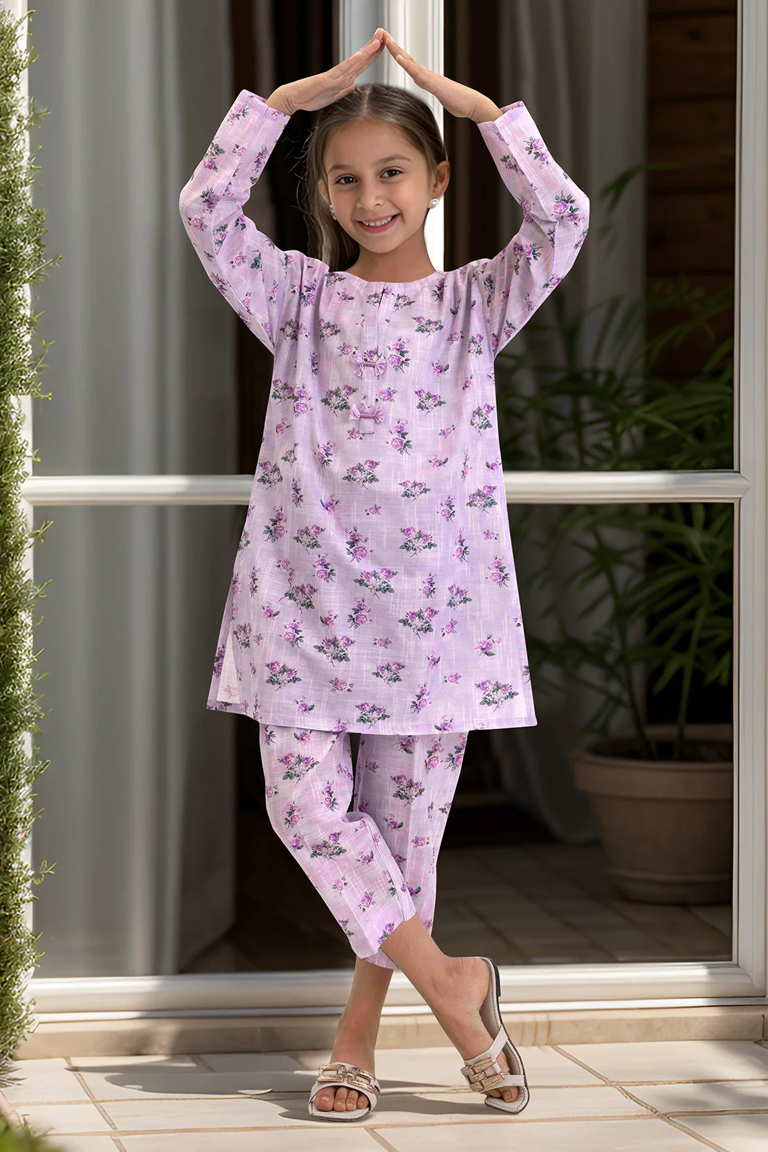 Printed Khaddar Stitched Shirt/Trouser For Kids
