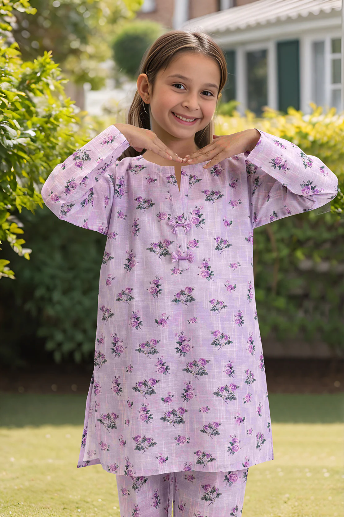 Printed Khaddar Stitched Shirt/Trouser For Kids - Image 2