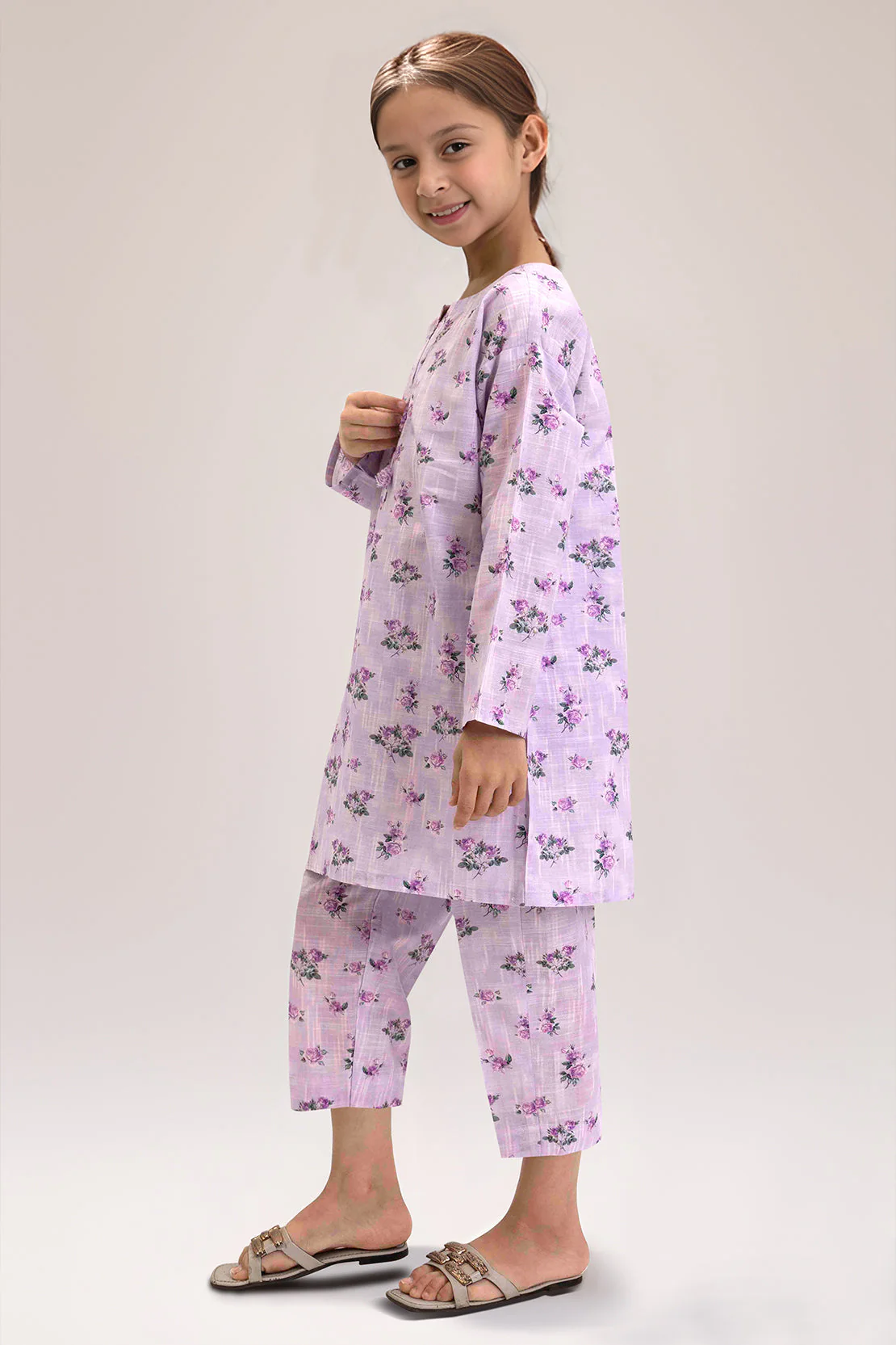 Printed Khaddar Stitched Shirt/Trouser For Kids - Image 3