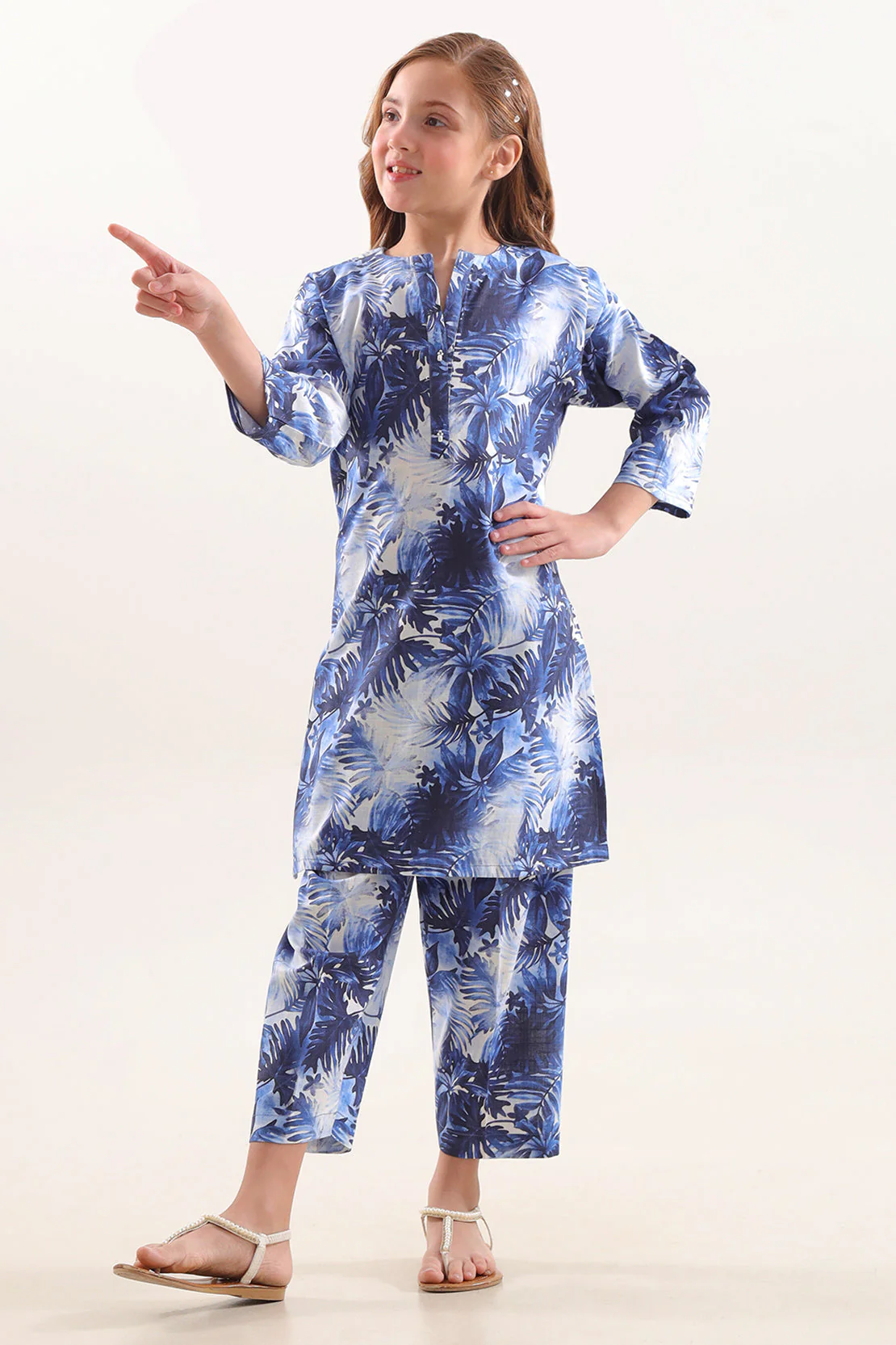Printed Khaddar Stitched Shirt/Trouser For Kids