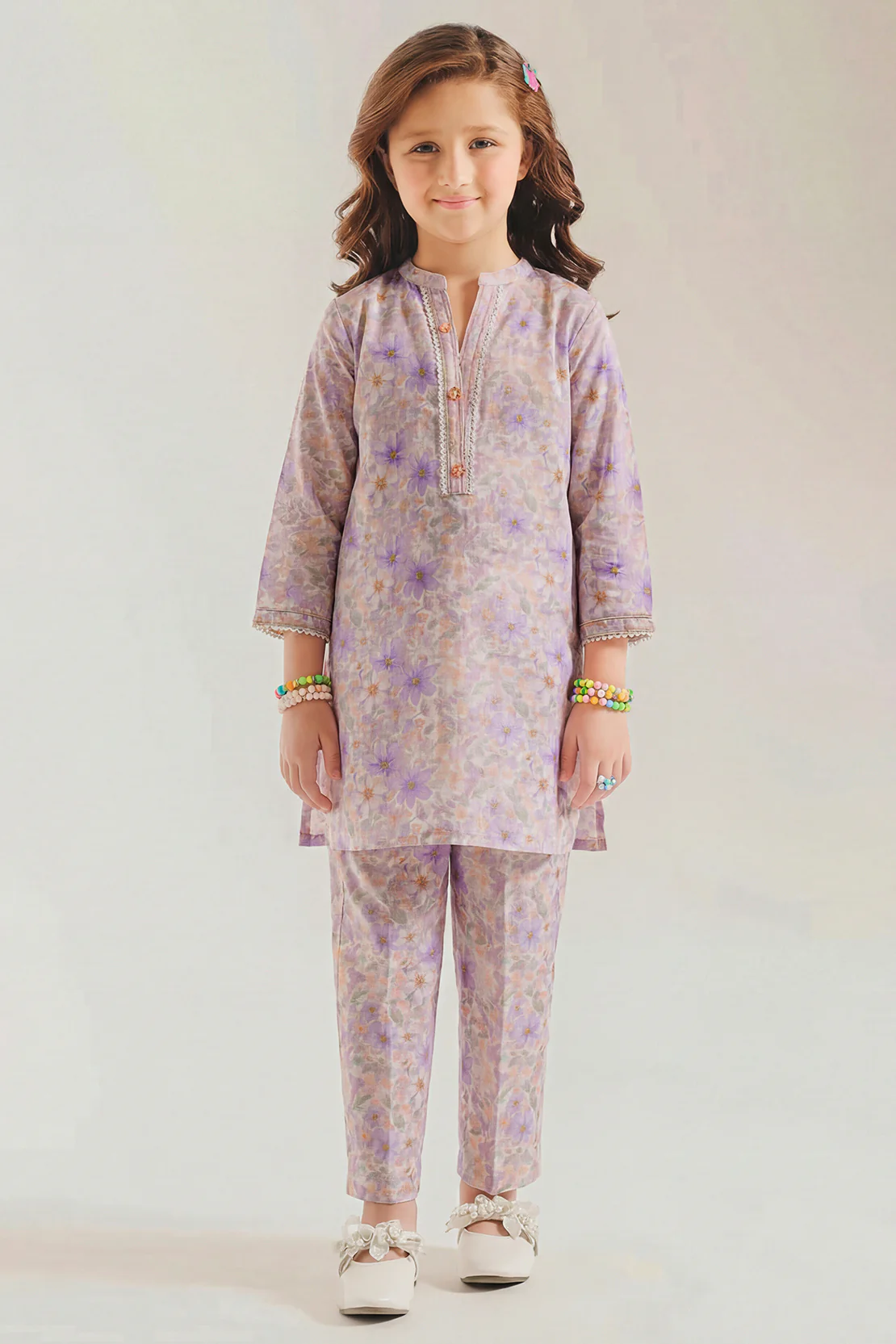 Printed Khaddar Stitched Shirt/Trouser For Kids - Image 2