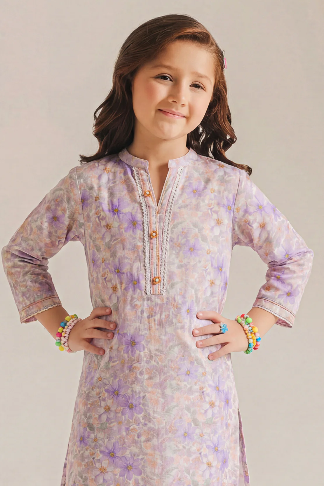 Printed Khaddar Stitched Shirt/Trouser For Kids - Image 3