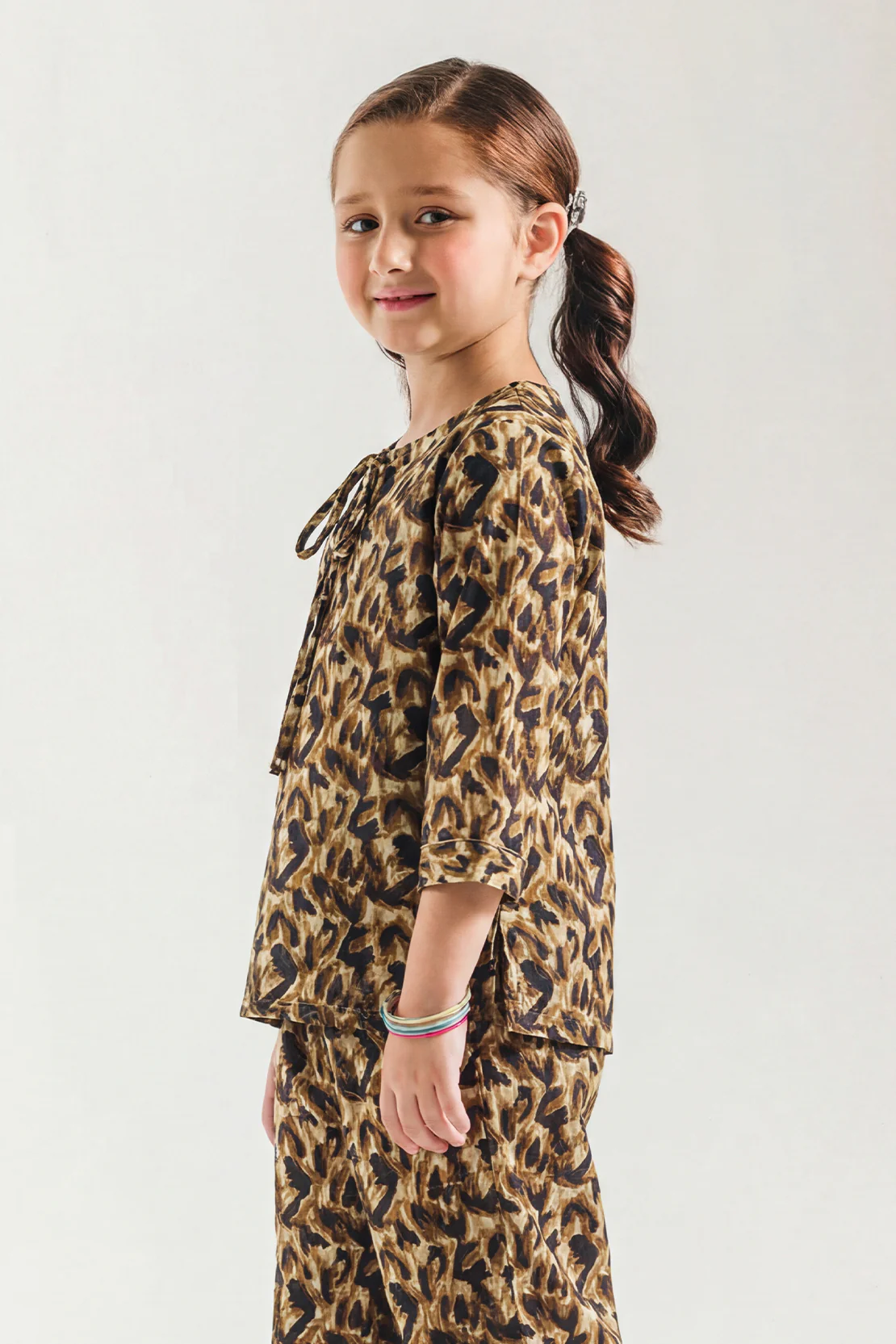 Printed Khaddar Stitched Shirt/Trouser For Kids - Image 2