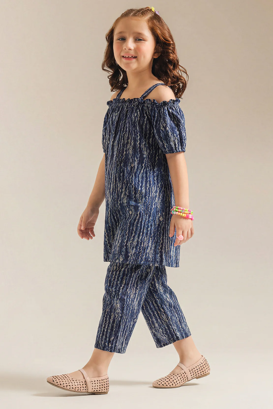 Printed Khaddar Stitched Shirt/Trouser For Kids