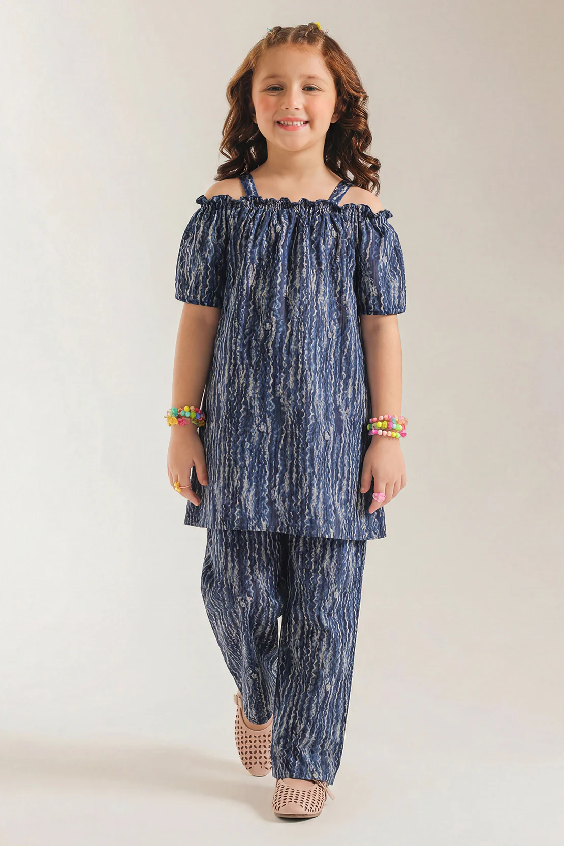 Printed Khaddar Stitched Shirt/Trouser For Kids - Image 2
