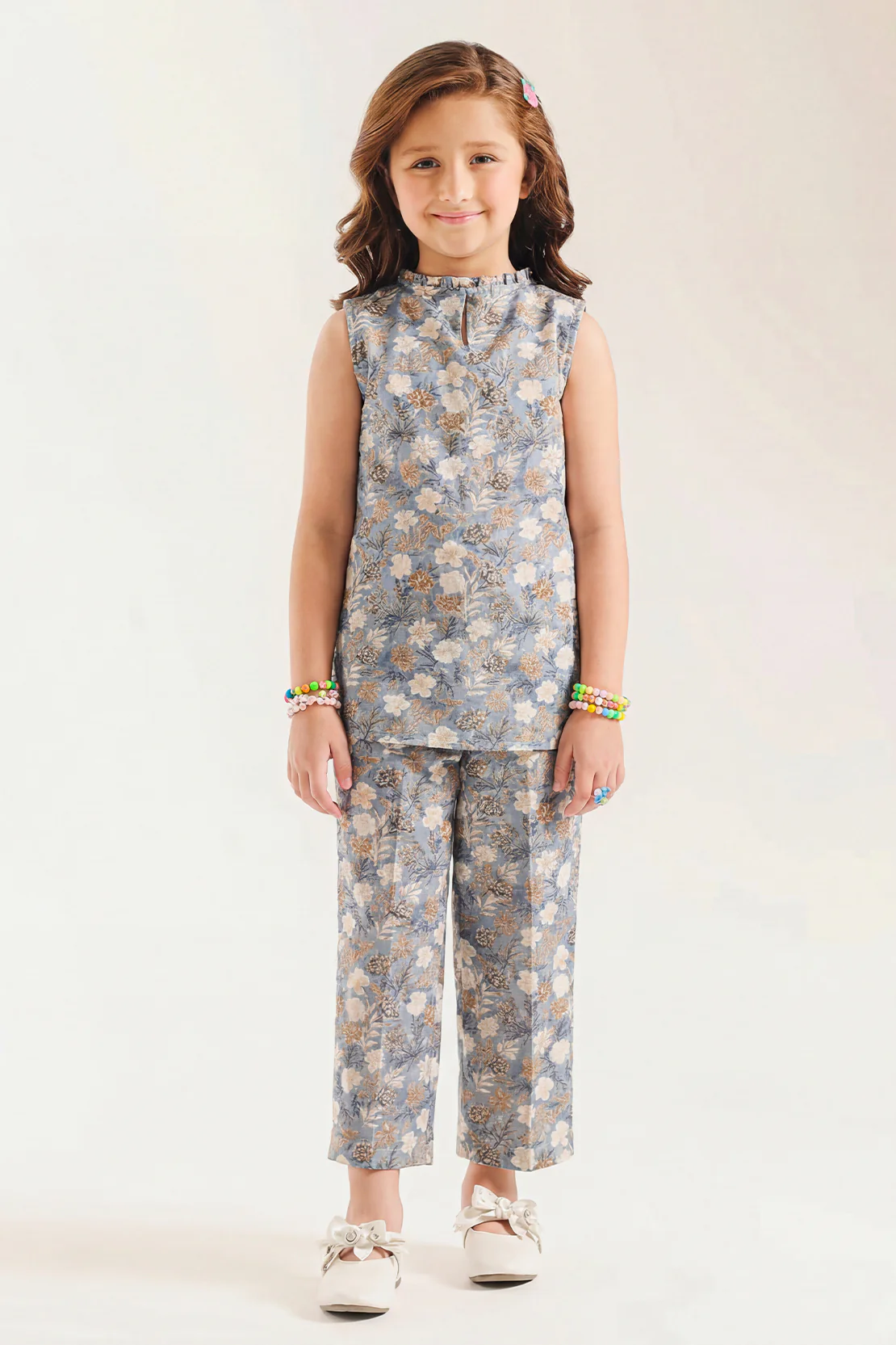 Printed Khaddar Stitched Shirt/Trouser For Kids