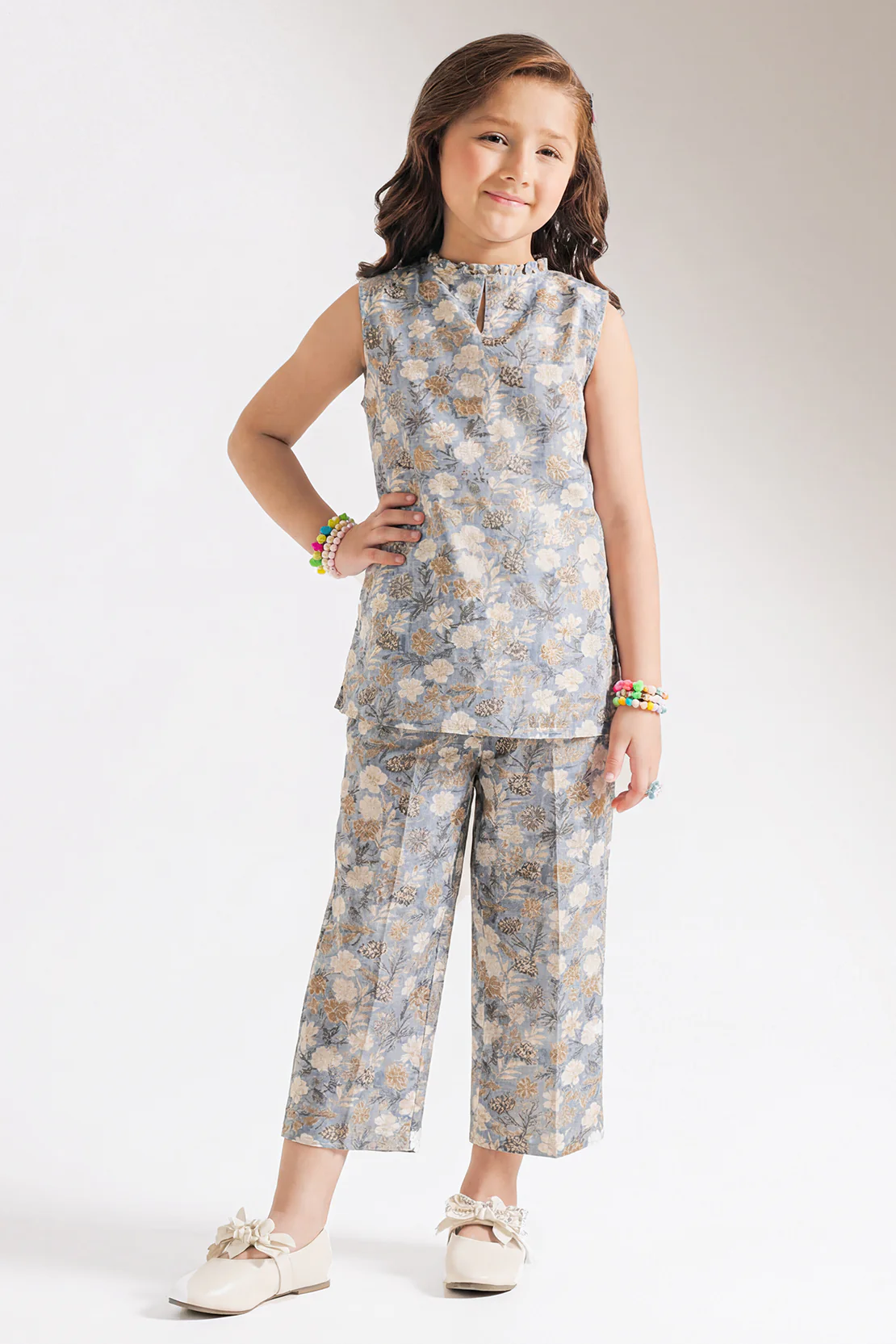 Printed Khaddar Stitched Shirt/Trouser For Kids - Image 2