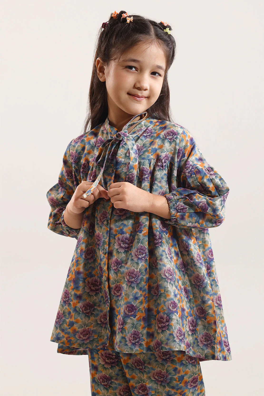 Printed Khaddar Stitched Shirt/Trouser For Kids - Image 2