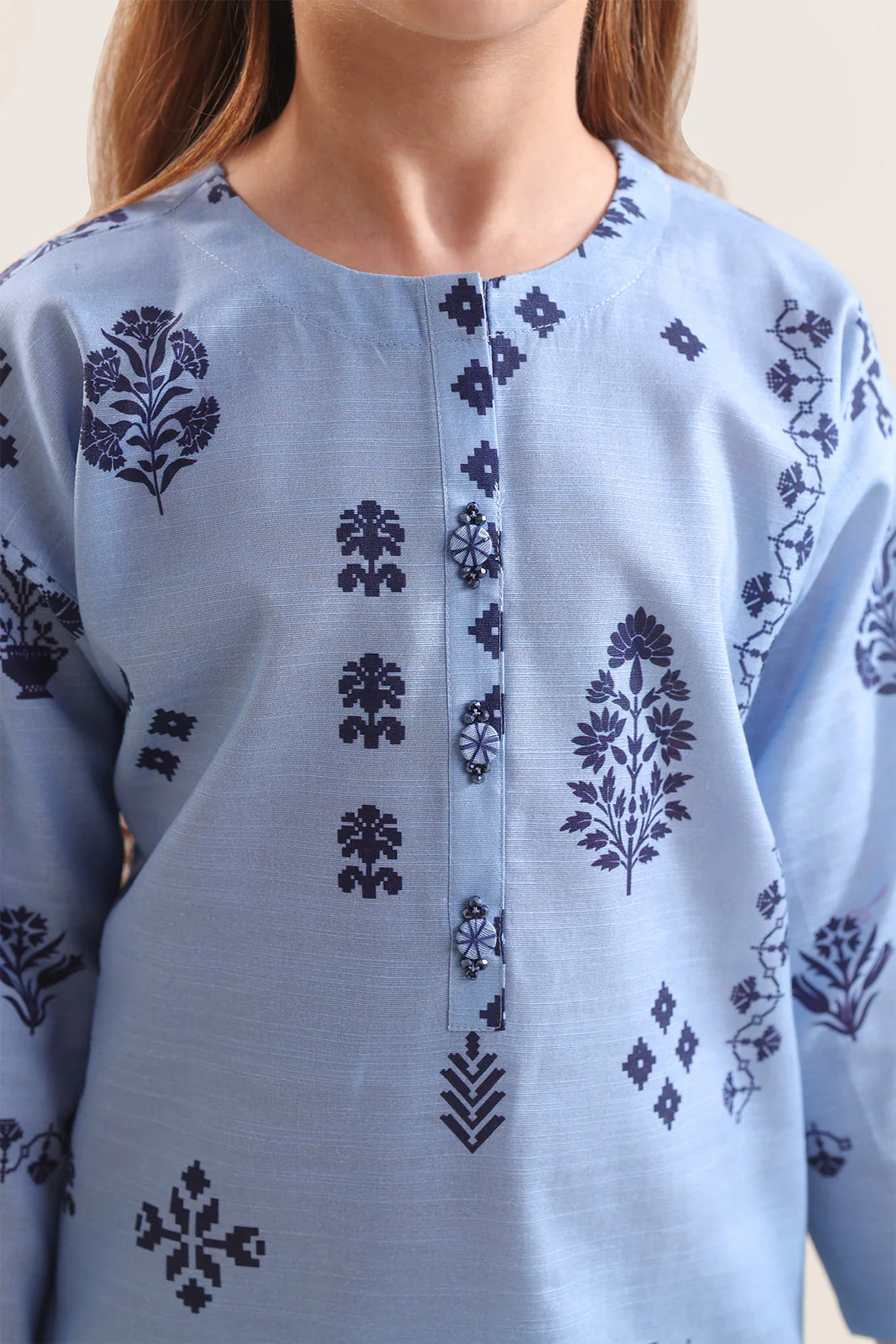 Printed Khaddar Stitched Shirt/Trouser For Kids - Image 3