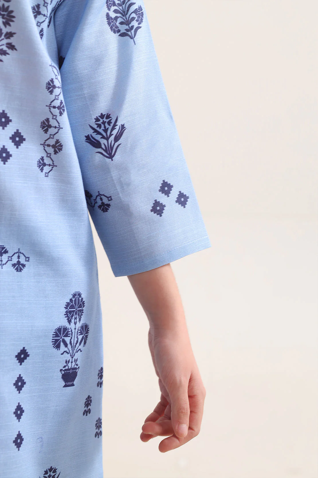 Printed Khaddar Stitched Shirt/Trouser For Kids - Image 4