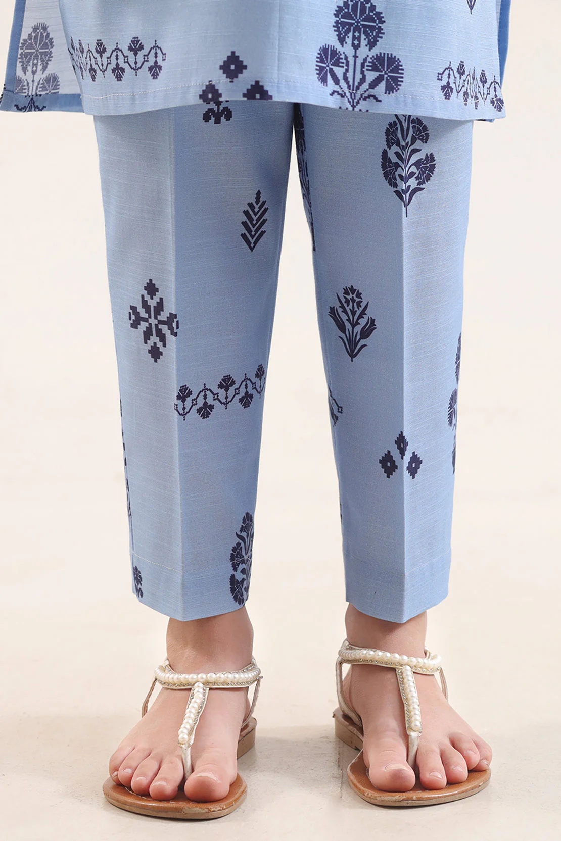 Printed Khaddar Stitched Shirt/Trouser For Kids - Image 5