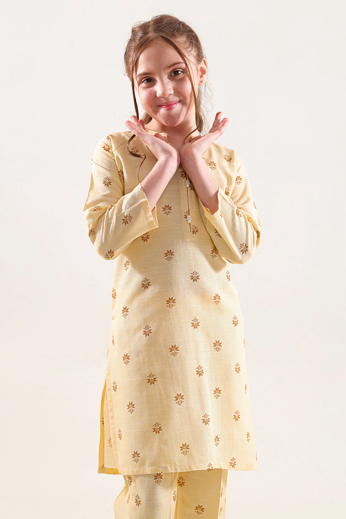 Printed Khaddar Stitched Shirt/Trouser For Kids - Image 2