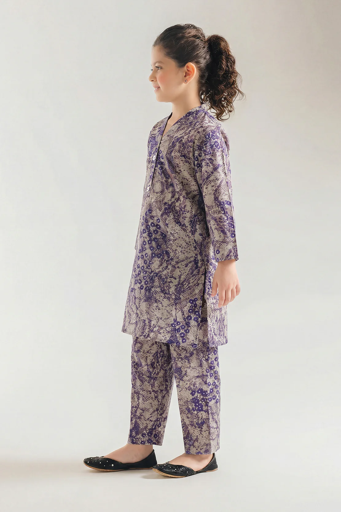 Printed Khaddar Stitched Shirt/trouser For Kids