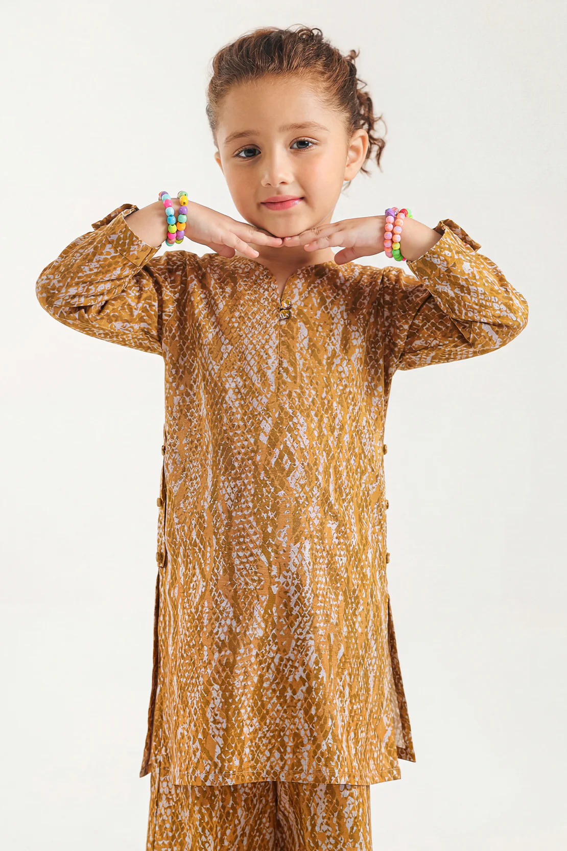 Printed Khaddar Stitched Shirt/Trouser For Kids