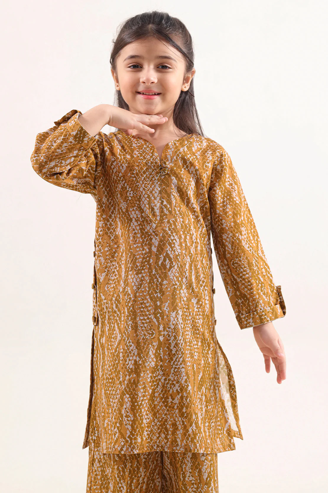 Printed Khaddar Stitched Shirt/Trouser For Kids - Image 3