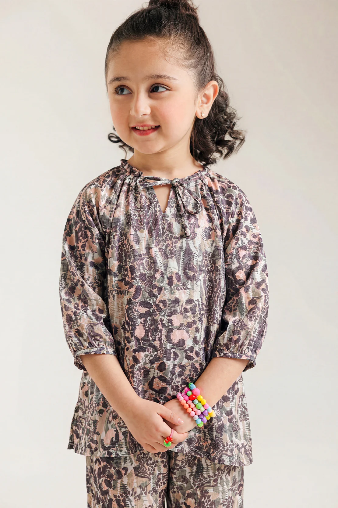 Printed Khaddar Stitched Shirt/Trouser For Kids