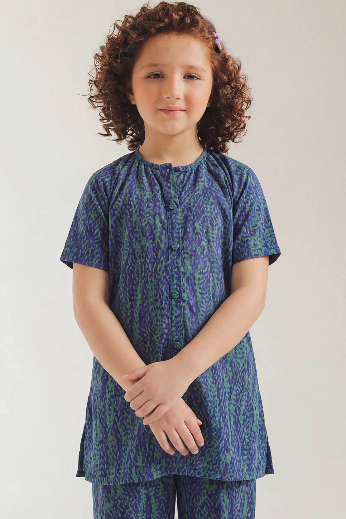 Printed Khaddar Stitched Shirt/Trouser For Kids - Image 3