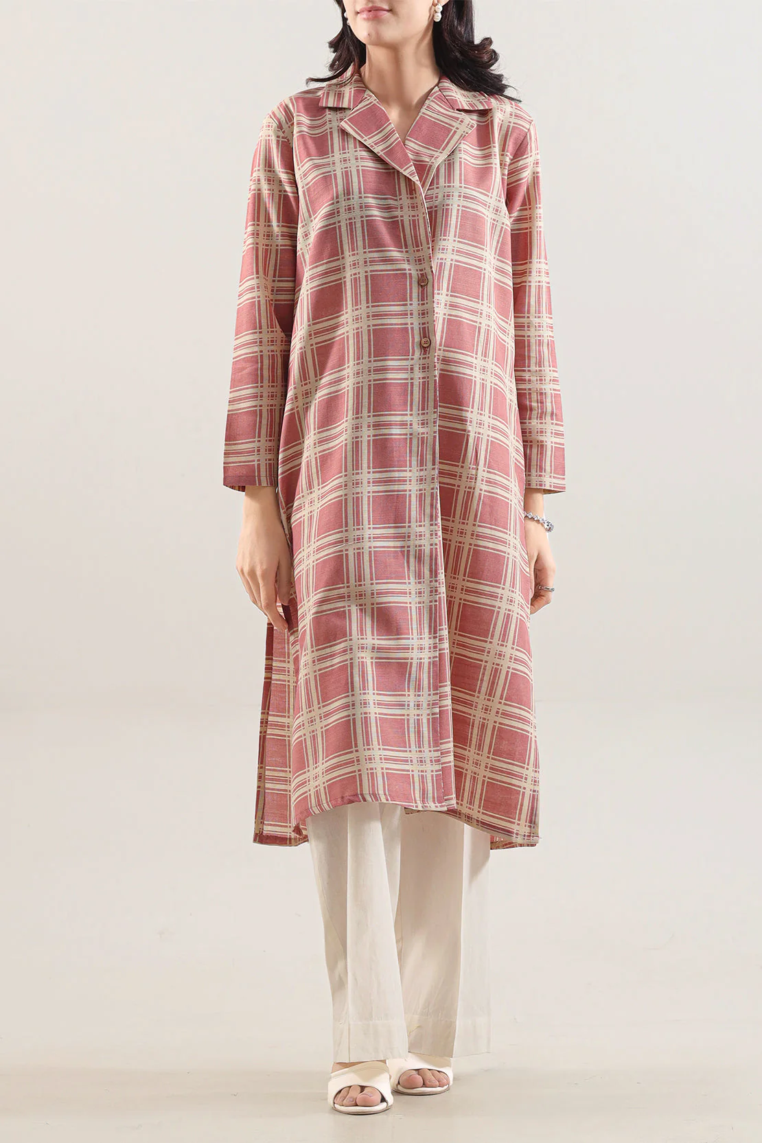 Printed Khaddar Stitched Shirt