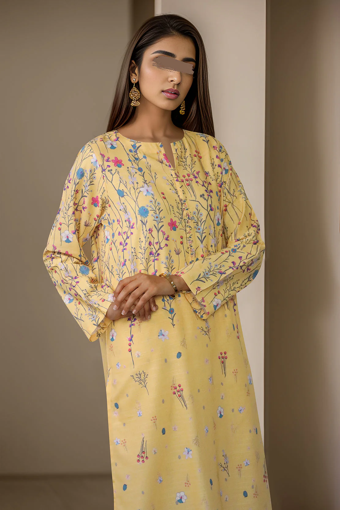 Printed Khaddar Viscose Stitched 2 Piece (Shirt/Trouser) - Image 2