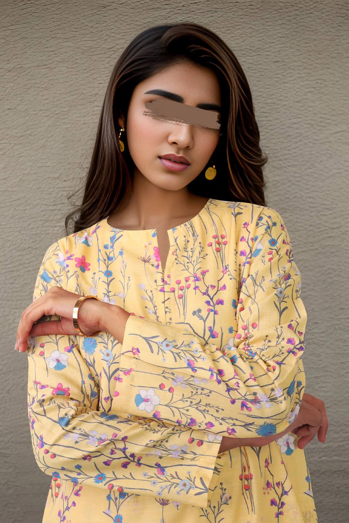 Printed Khaddar Viscose Stitched 2 Piece (Shirt/Trouser) - Image 3