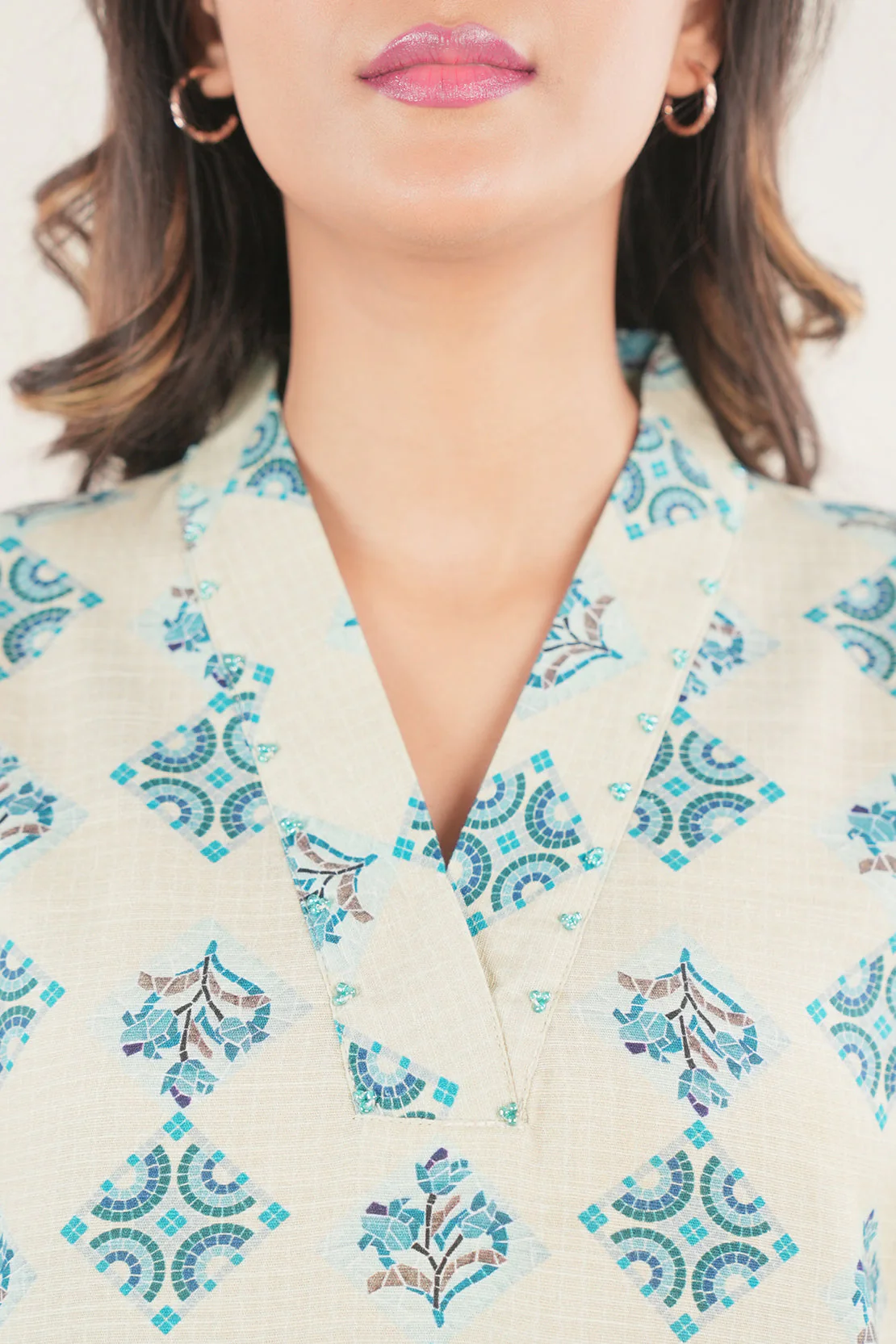 Printed Khaddar Viscose Stitched 2 Piece (Shirt/Trouser) - Image 6