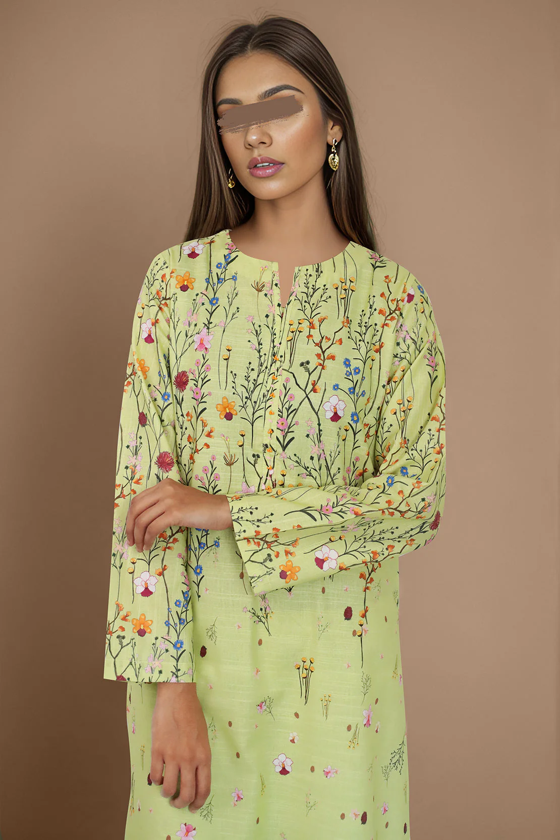 Printed Khaddar Viscose Stitched 2 Piece (Shirt/Trouser) - Image 2
