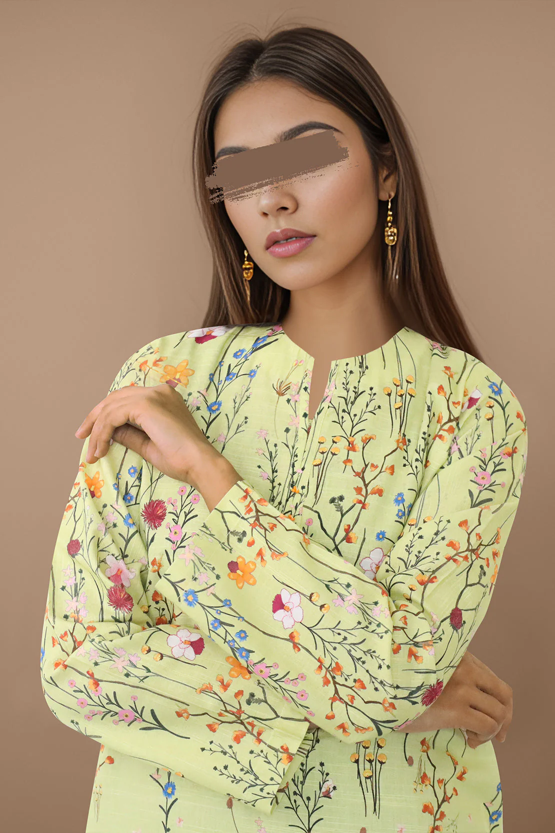 Printed Khaddar Viscose Stitched 2 Piece (Shirt/Trouser) - Image 3