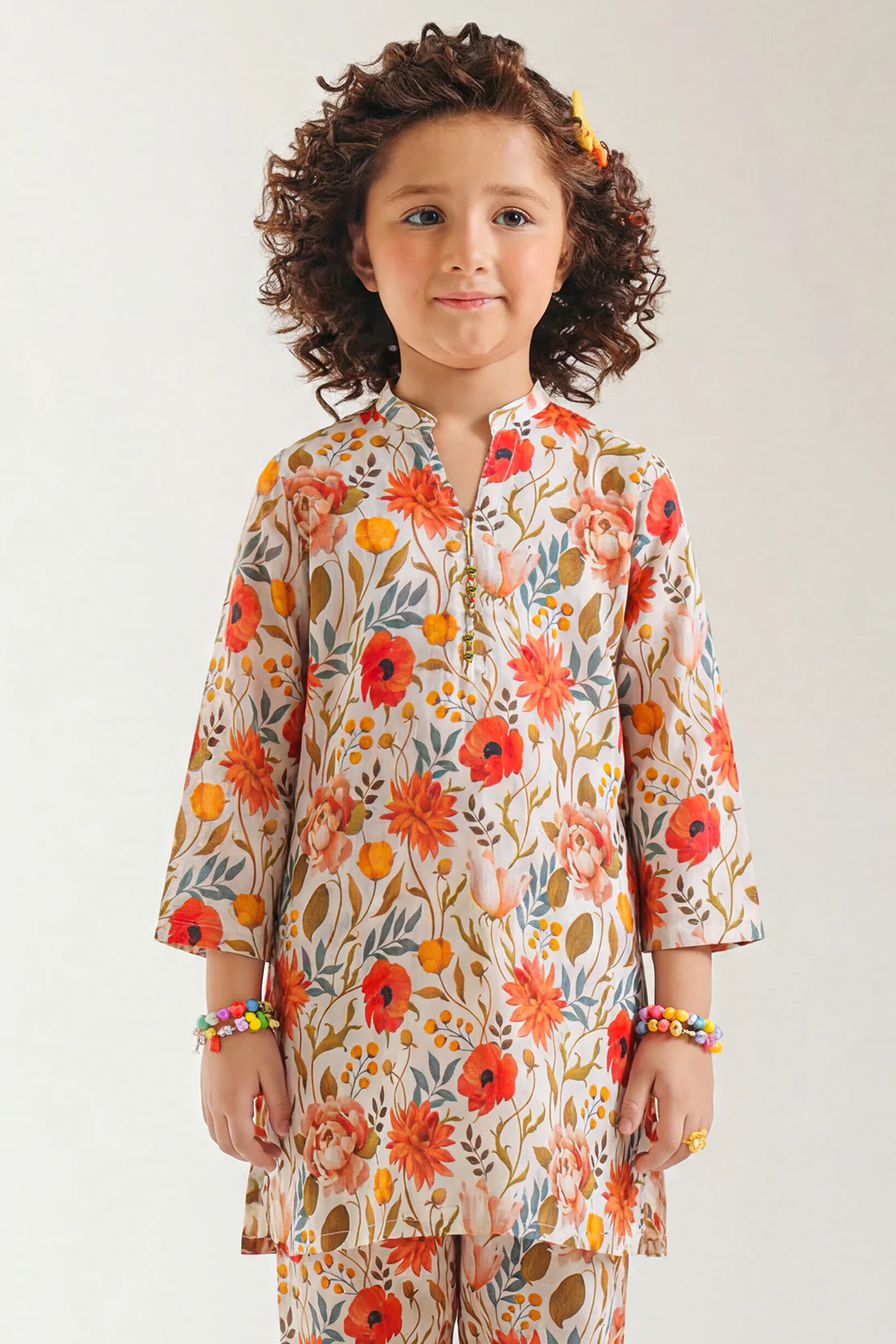 Printed Korean Lawn Stitched 2 Piece (Shirt/Trouser) For Kids - Image 3