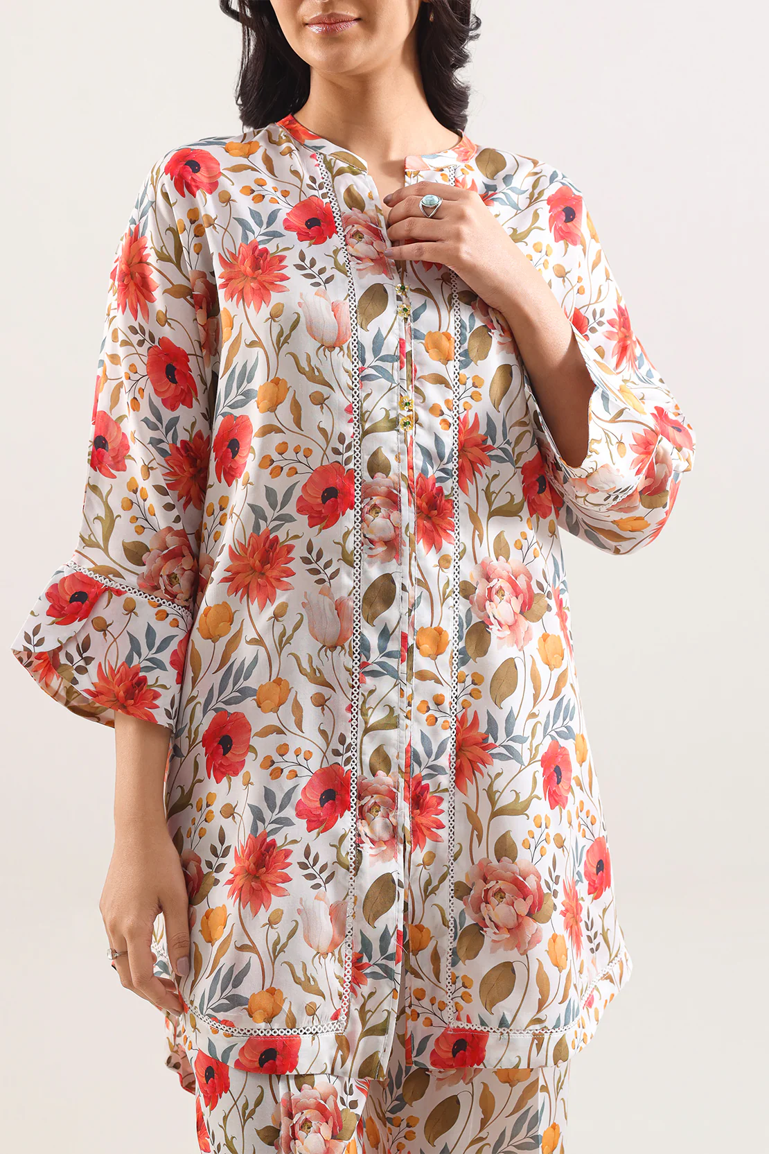 Printed Korean Lawn Stitched 2 Piece (Shirt/Trouser) - Image 3