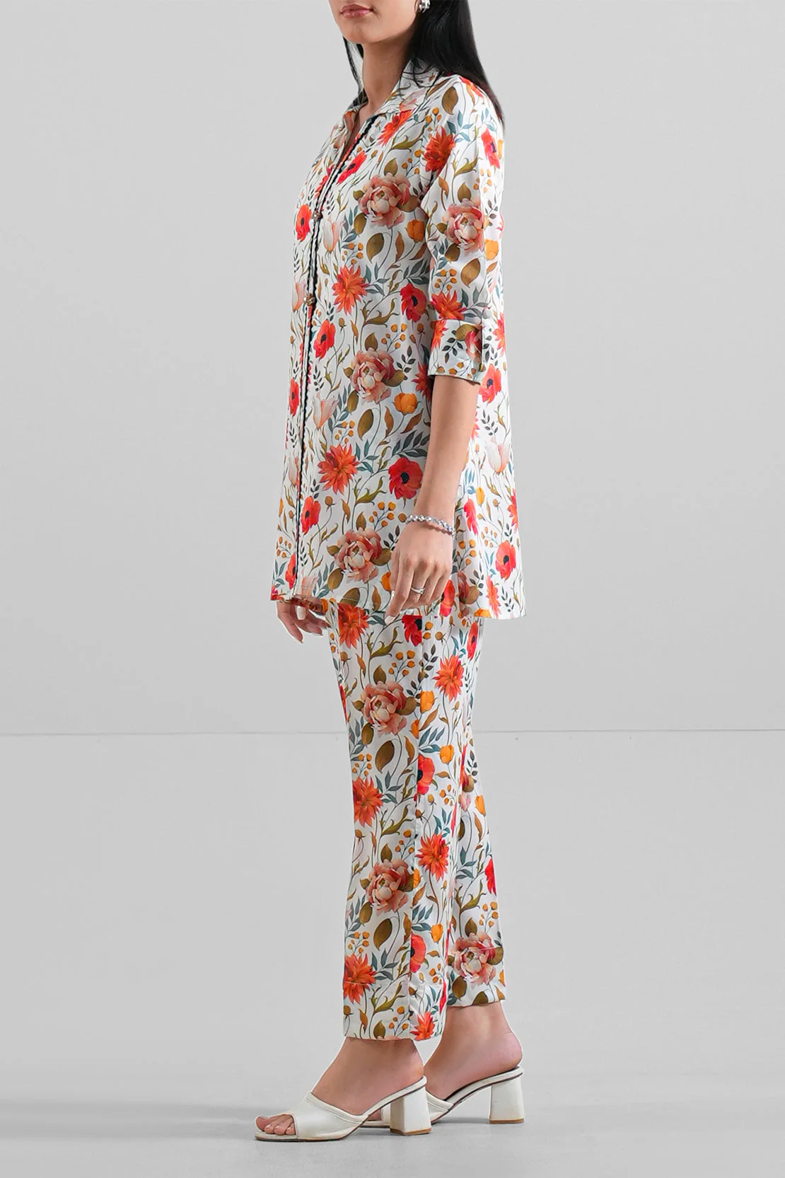 Printed Korean Lawn Stitched 2 Piece (Shirt/Trouser) - Image 3