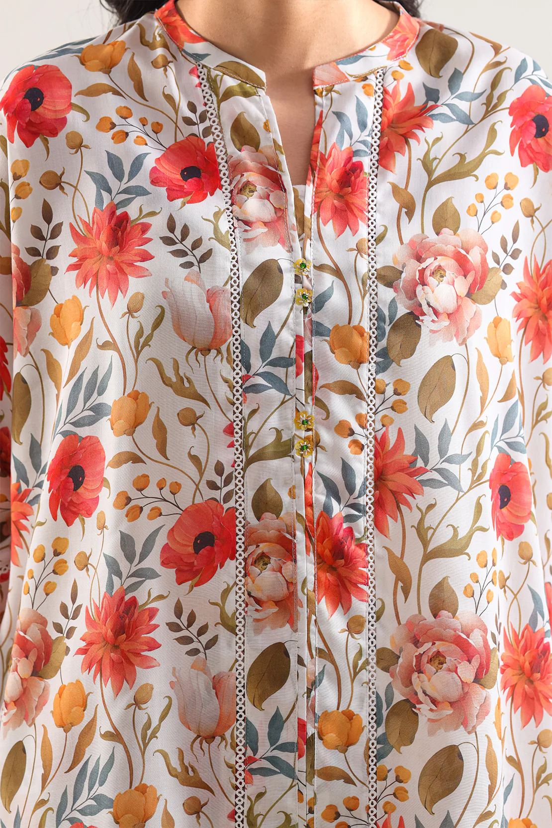Printed Korean Lawn Stitched Shirt - Image 4