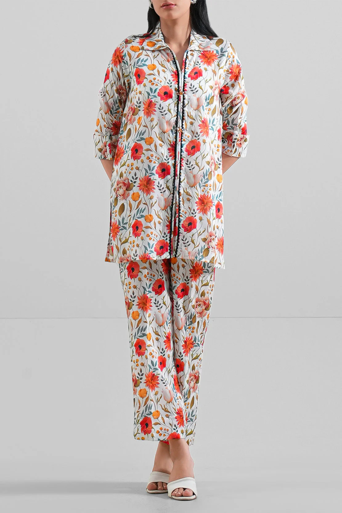 Printed Korean Lawn Stitched Shirt