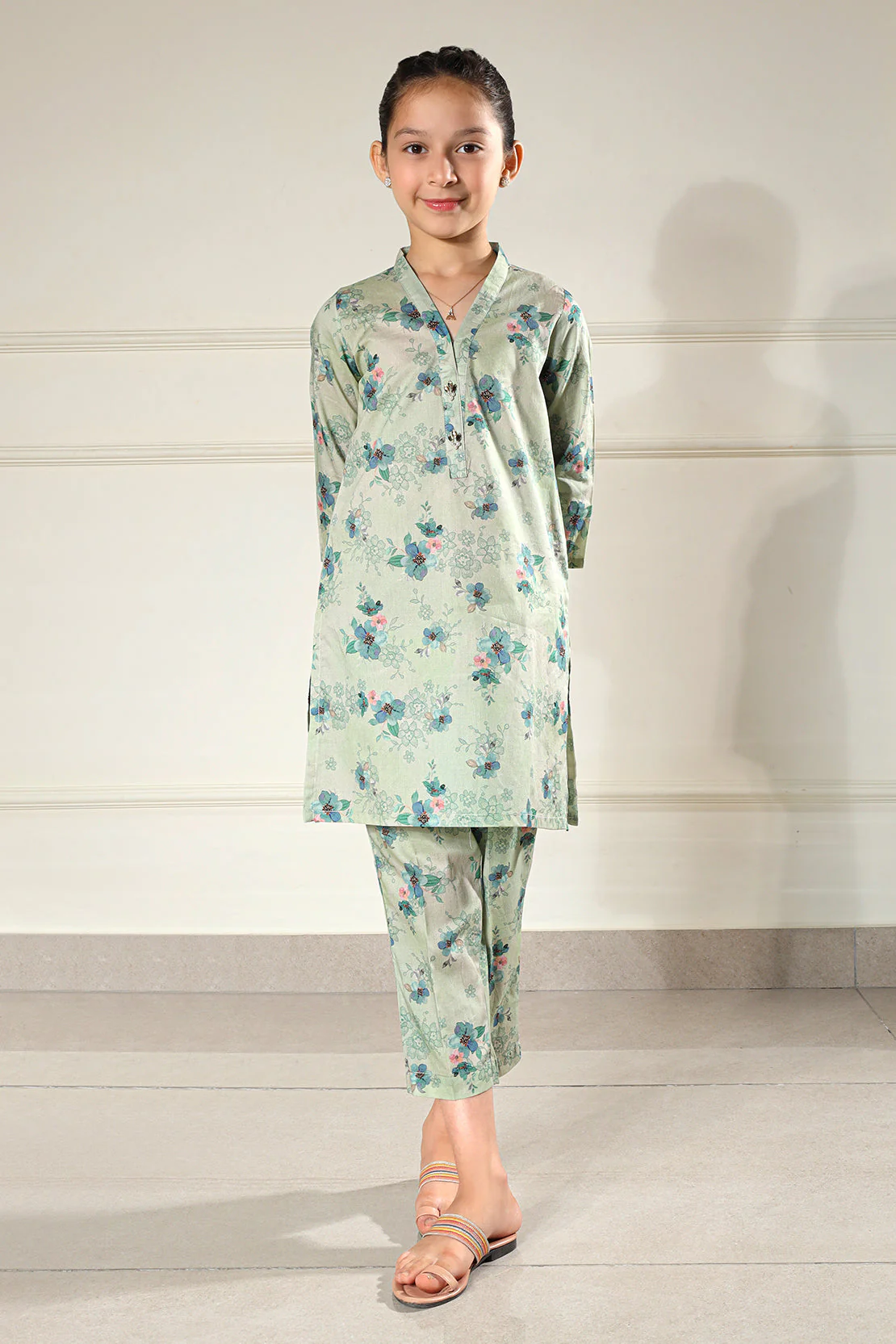 Printed Lawn Stitched 1 Piece Shirt For Kids
